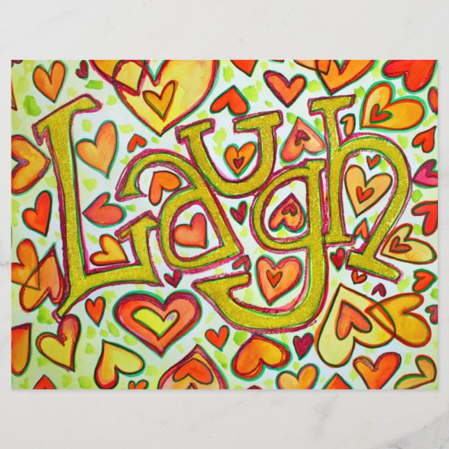 Laugh Word Flyer und Ralph Waldo Emerson Erfolg (Vorne)