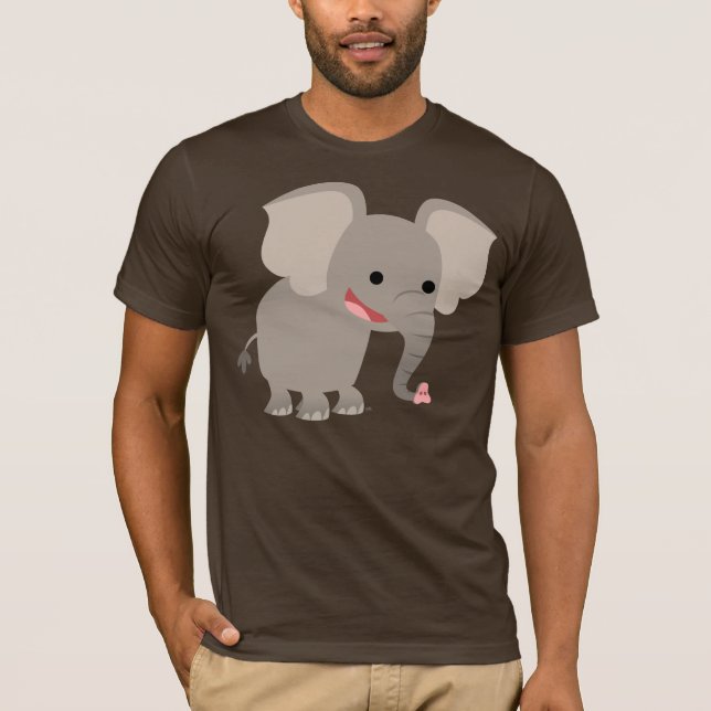 Laughing Cartoon Elephant T - Shirt (Vorderseite)