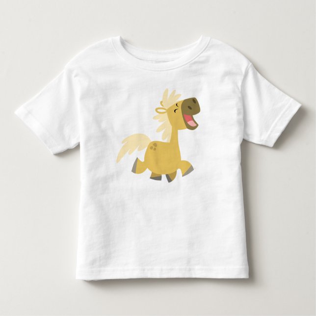 Laughing Cartoon Pony Children T - Shirt (Vorderseite)