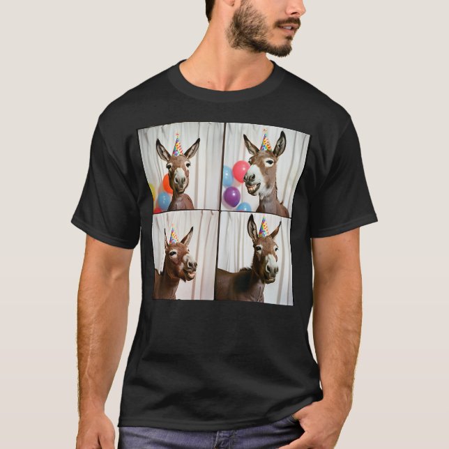 Laughing Donkey Face Farmyard Animal Happy Donkey  T-Shirt (Vorderseite)