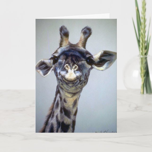 Laughing Giraffe Karte (Vorderseite)