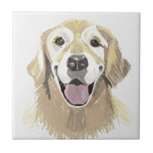 Laughing Golden Retriever Fliese