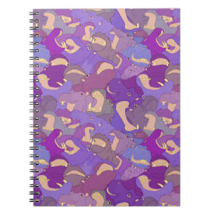Laughing Hippos - purple Notizblock