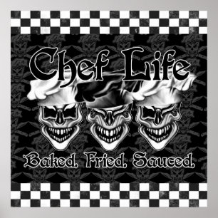 Laughing Koch Skulls Poster