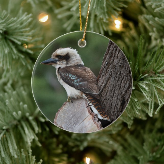 Laughing Kookaburra Bird Animal Tree Keramik Ornament (Baum)