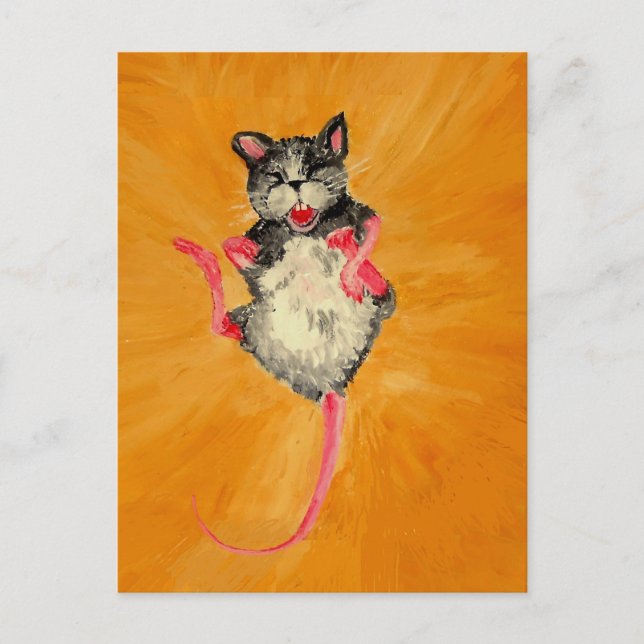Laughing Mouse Postkarte (Vorderseite)