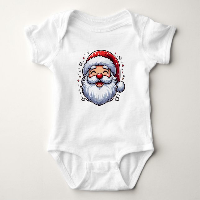 Laughing Santa Clause Baby Strampler (Vorderseite)