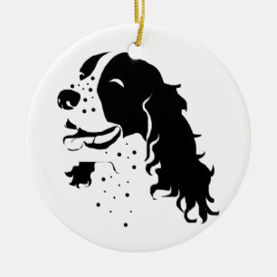 Laughing Spaniel Keramikornament