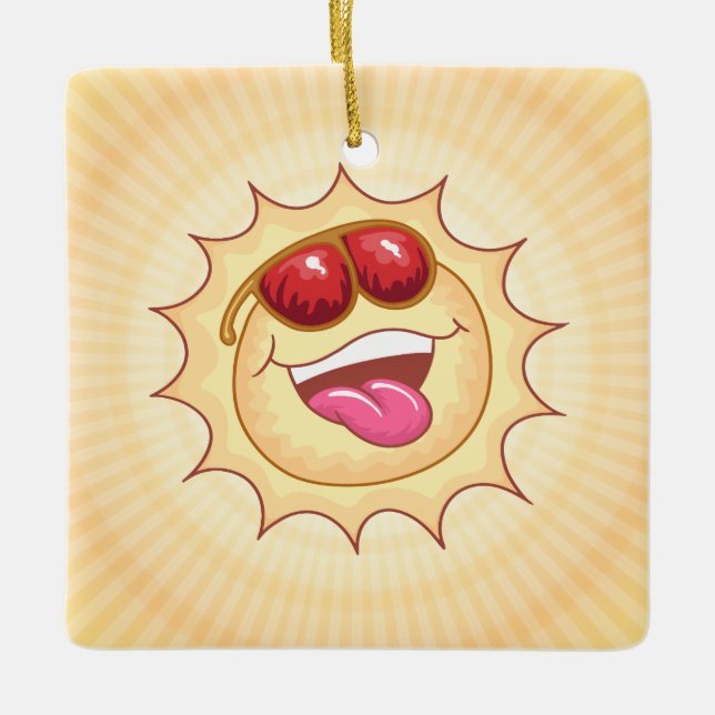 Laughing Sun Keramikornament (Vorderseite)
