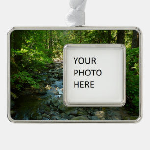 Laughingwater Crew am Monte Rainier Nationalpark Rahmen-Ornament Silber