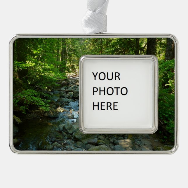 Laughingwater Crew am Monte Rainier Nationalpark Rahmen-Ornament Silber (Vorderseite)