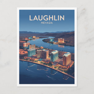 Laughlin Casino Strip und Colorado River Nevada Postkarte