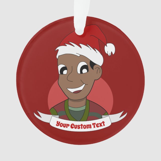 Laughman Weihnachts-Cartoon Ornament (Vorderseite)