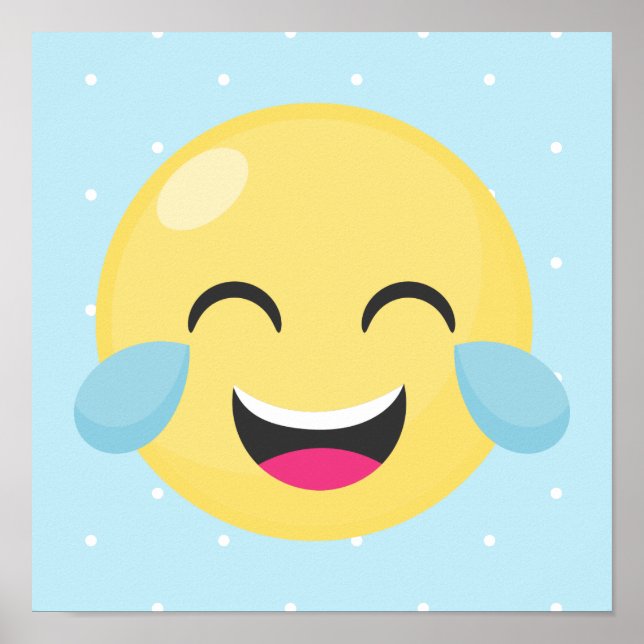 Laughout Loud Emoji Dots Poster (Vorne)