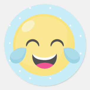 Laughout Loud Emoji Dots Runder Aufkleber