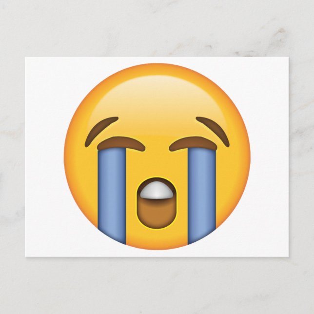 Lauly Cry Face - Emoji Postkarte (Vorderseite)