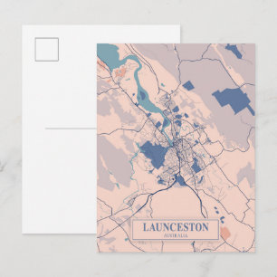 Launceston Australien Breezy City Karte Reise