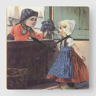 Laundry Room Clock Quadratische Wanduhr