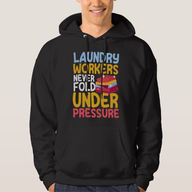 Laundry Workers Saying Love Linen Folding Hoodie (Vorderseite)