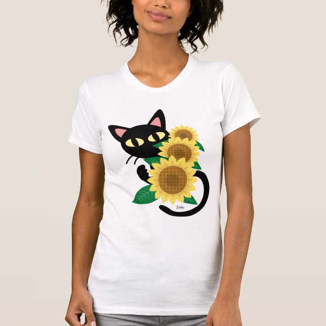 Laune mit Sonnenblume T-Shirt (Vorderseite)