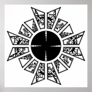 Laune Stern schwarz Poster