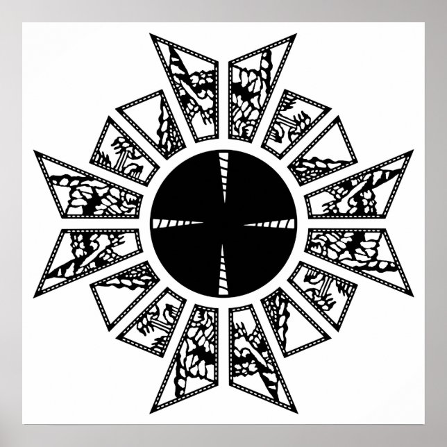 Laune Stern schwarz Poster (Vorne)