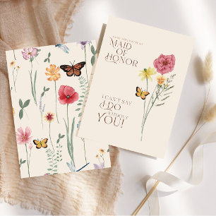 Laune Wilde Blume Schmetterling Ehrenjungfer Vorsc Einladung
