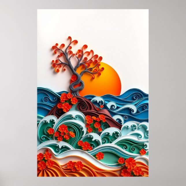 Launen in Papier Poster (Vorne)