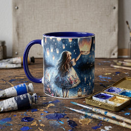Launenhafte Himmelslaterne Seemädchen  Tasse