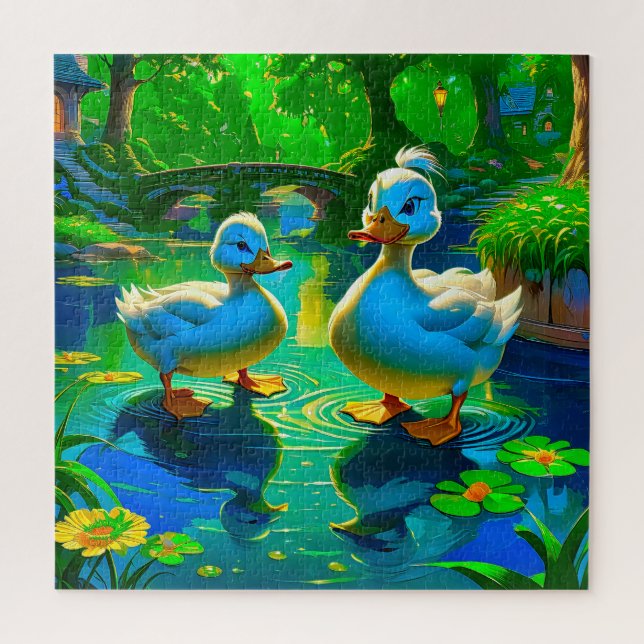 Launenhafter Entenweiher Puzzle (Vertikal)