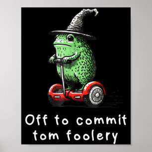 Launenhafter Froschzauberer auf dem Weg, um albern Poster