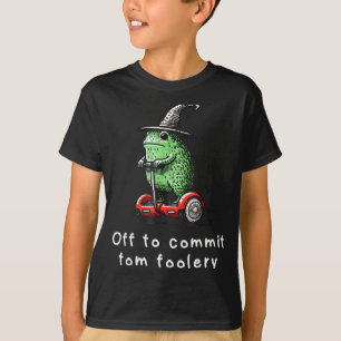 Launenhafter Froschzauberer auf dem Weg, um Albern T-Shirt