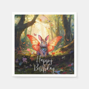Launenhafter Hase verzauberter Wald Alles Gute zum Serviette