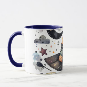 Launenhafter Hexenhut und himmlische Magie Tasse