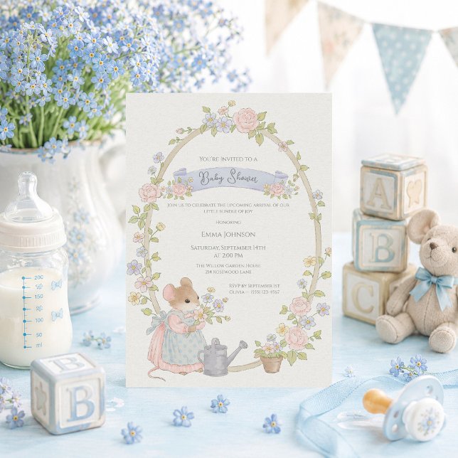 Launige Babyparty-Mäuse Einladung (Von Creator hochgeladen)