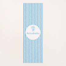 Launige Blaue Weiße Streifen Preppy Monogramm
