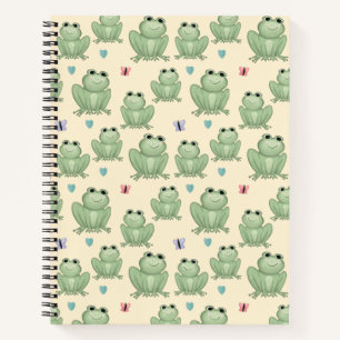 Launige Creme-Wasserfarbe-Frosch-Kinderzimmer Notizbuch
