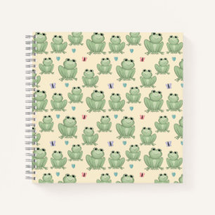 Launige Creme-Wasserfarbe-Frosch-Kinderzimmer Notizbuch