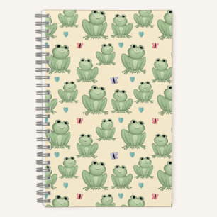 Launige Creme-Wasserfarbe-Frosch-Kinderzimmer Notizbuch