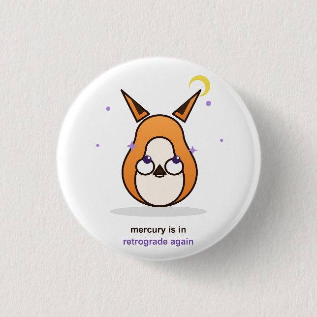 Launige Fuchs-Illustration Button (Vorderseite)