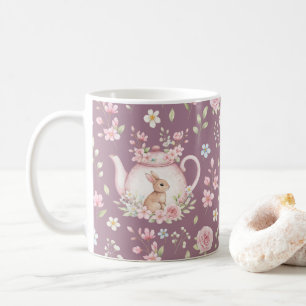 Launige Häschen-Teekanne Floral Frühling  Kaffeetasse