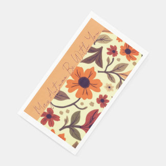 Launige Herbstblumen Serviette
