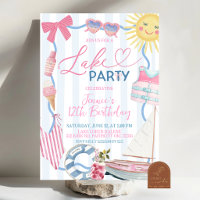 Launige Koketten-Schleifen-Mädchen-See-Party-Einla