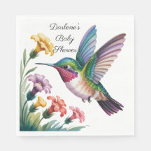 Launige Kolibri-Blumen-Baby-Party