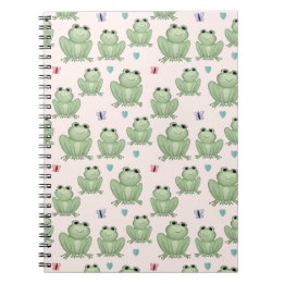 Launige rosa Wasserfarbe-Frosch-Kinderstube Notizblock