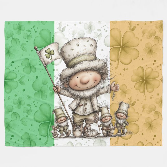 Launige St. Patrick's Day-Figuren  Fleecedecke (Vorderseite (Horizontal))