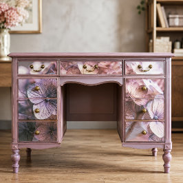 Launige Staubige Rosa-Mauve-Hortensien-Decoupage Seidenpapier