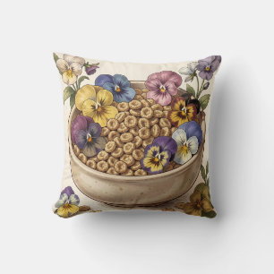 Launige Stiefmütterchen-Blumen-Cereal-Schale Kissen
