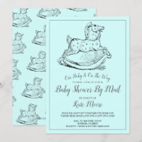 Launige Vintage Blau Jungen Baby Shower per Post