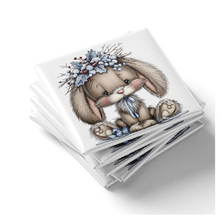 Launiger Blaues Weihnachtsmagnet Hase Magnet